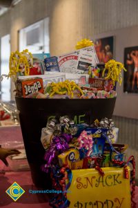 Gift baskets at End of Year Luau