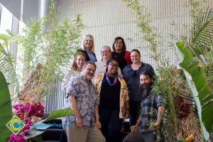 Classified staff at End of Year Luau