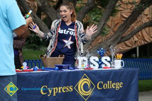 Summer Justice at the DSS table during the 2017 Transfer Fair.