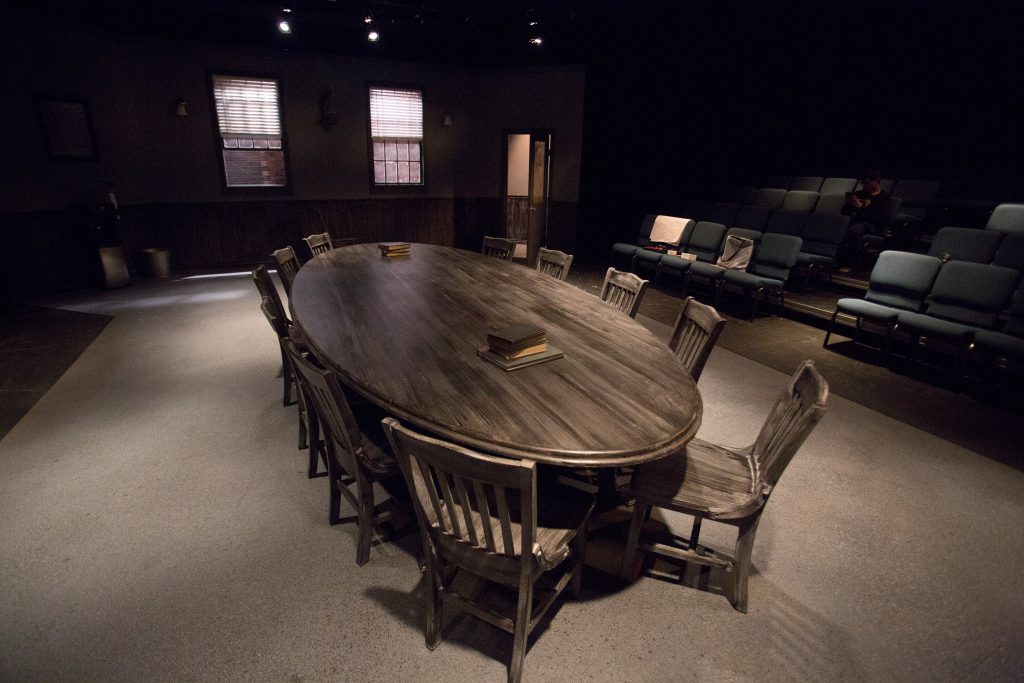 Table and chairs for "12 Angry Jurors" production
