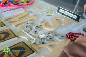 Items on the Muslim Student Association table on campus.