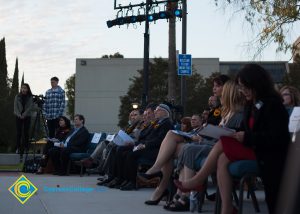 Holocaust survivors and guests seated at the 2016 Yom HaShoah event.