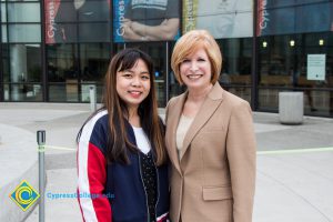 President, JoAnna Schilling with a Foundation Scholarship Award recipient.