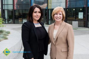 President,JoAnna Schilling with a Foundation Scholarship Award recipient.