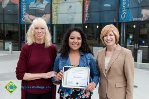 President, JoAnna Schilling with Foundation Scholarship Award recipient.