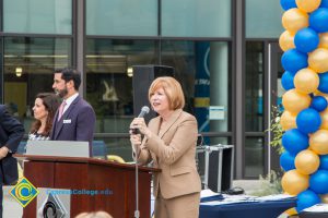 President JoAnna Schilling speaking at Foundation Scholarship Awards Ceremony.