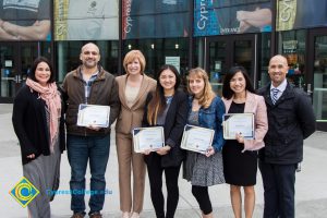 President, JoAnna Schilling with Foundation Scholarship Award recipients.