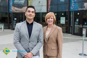 President, JoAnna Schilling with Foundation Scholarship Award recipient.