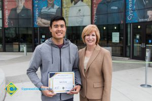 President, JoAnna Schilling with Foundation Scholarship Award recipient.