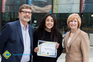 President, JoAnna Schilling with Foundation Scholarship Award recipient.