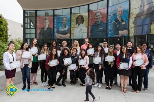 President, JoAnna Schilling with Foundation Scholarship Award recipients.