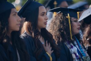 Graduate during Pledge of Allegiance.