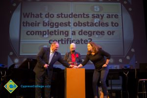 Staff playing Family Feud at Fall Opening Day.