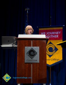 Dr. JoAnna Schilling speaking at Fall Opening Day