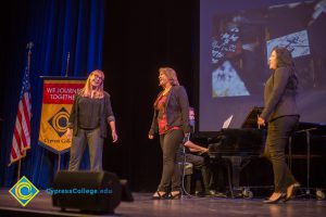 Staff on stage during Fall Opening Day