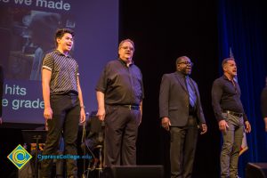 Staff on stage during Fall Opening Day