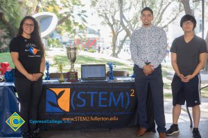 (STEM)² students at their table for Club Rush
