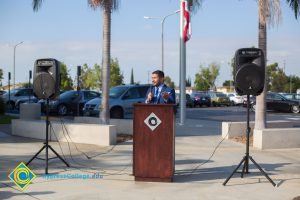 VRC Director, Juan Garcia speaking at the podium.