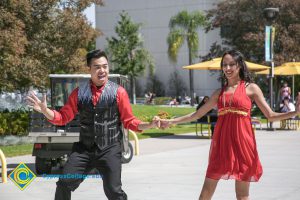 Dancers on campus.