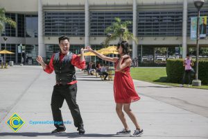 Dancers on campus.