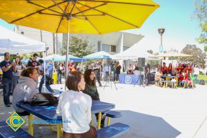 Students on campus for Cypress College Fiesta.