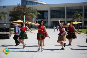 Dancers on campus.