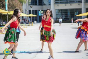 Dancers on campus.