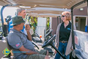 JoAnna Schilling talking to Foundation Golf Classic attendees.