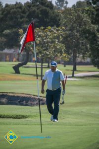 Foundation 2018 Golf Classic player on the green.