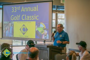 Foundation 2018 Golf Classic speaker.