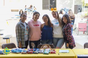 Students at Club Carnival booth