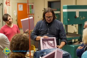 Ed Giardina in his Three-Dimensional Design class.