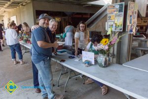 Cup and bowl sale booth.