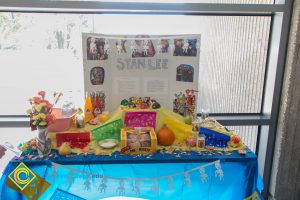 Dia de Los Muertos ofrenda table display.