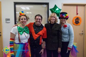 JoAnna Schilling, Celeste Phelps, James Carrocino and DSS Staff in Halloween costume.