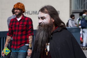 Students dressed up for Halloween