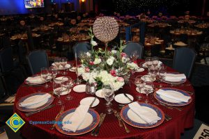 Table setting at the 2018 Americana Awards.