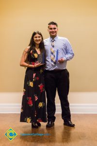 Students onstage at Associated Students banquet