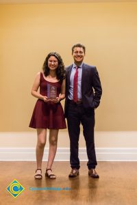 Students onstage at Associated Students banquet