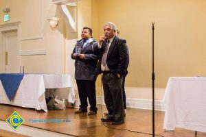 David Okawa and students at Associated Students banquet