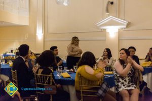 Students in audience at Associated Students banquet