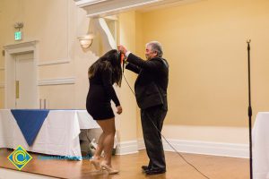 David Okawa and student at Associated Students banquet