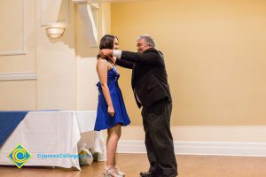 David Okawa and student at Associated Students banquet