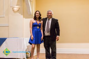 David Okawa and student at Associated Students banquet