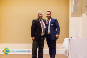 David Okawa and student at Associated Students banquet