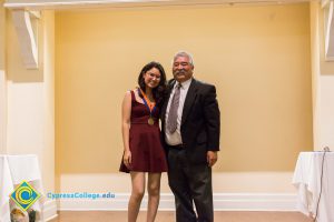 David Okawa and student at Associated Students banquet