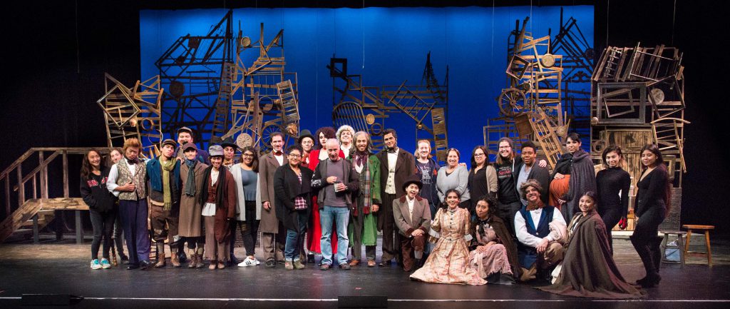 Cast of Oliver Twist on stage