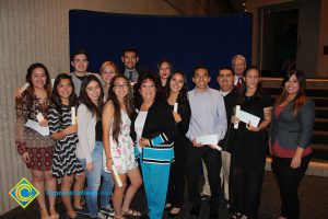 Dr. Mosqueda-Ponce with Puente students at the 2015 Scholarship Awards.
