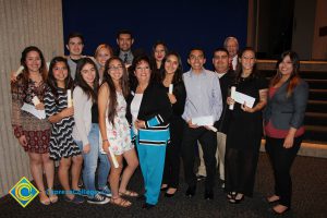 Dr. Mosqueda-Ponce with Puente students at the 2015 Scholarship Awards.