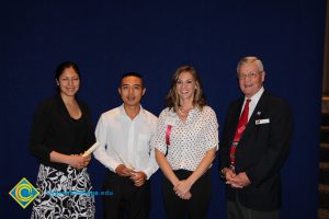 A group of people at the 2015 Scholarship Awards.